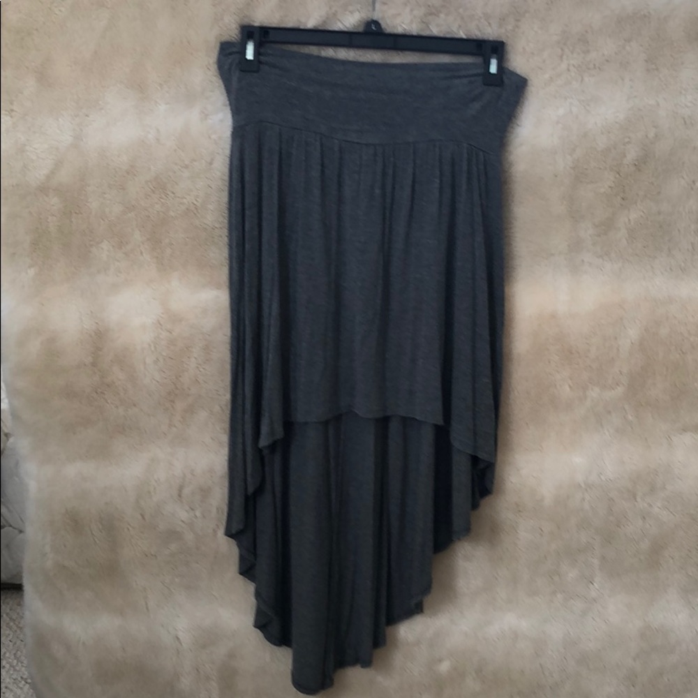 Gray skirt with long trail